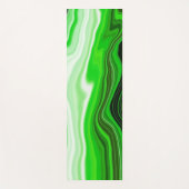 Lime Green en Black Marble Fluid Art Yogamat (Voorkant)