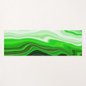 Lime Green en Black Marble Fluid Art Yogamat (Voorkant (horizontaal))
