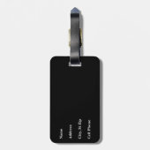 Lime Green en Black Polka Dot Design Bagagelabel (Achterkant verticaal)