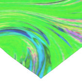 Lime Green en Blue Groovy Abstract Retro Art Medium Tafelloper (Hoek)