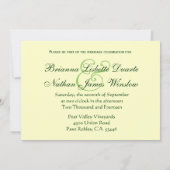 Lime Green en Cream Crosses en Squares Weddenschap Kaart (Achterkant)