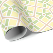 Lime Green en Cream geometrisch Cadeaupapier (Rol Hoek)