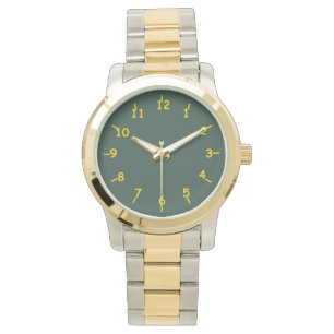 Lime Green en Dairy Gold Horloge
