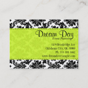 Lime Green en Damask Visitekaartje