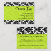 Lime Green en Damask Visitekaartje (Voorkant / Achterkant)