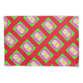 Lime Green en felle paarse patroontjes Fle Kussensloop (Voorkant)