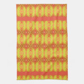 Lime Green en koraal Theedoek (Verticaal)