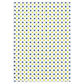 Lime Green en Navy Blue Polka Dots on White Tafelkleed (Voorkant)