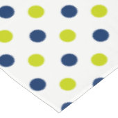 Lime Green en Navy Blue Polka Dots on White Tafelkleed (Gekanteld)