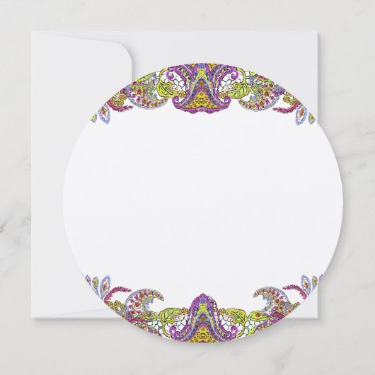 Lime Green en Raspberry Damask Wedding Invitation Kaart (Achterkant)