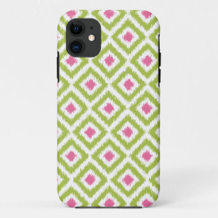 Lime Green en roze Diamond Ikat Pattern Case-Mate iPhone Case