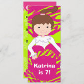 Lime Green en Roze Slumber Party uitnodiging (Voorkant / Achterkant)