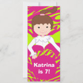 Lime Green en Roze Slumber Party uitnodiging (Voorkant)