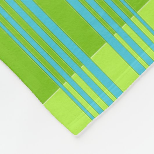 Lime Green en Turquoise Fleece Deken (Hoek)