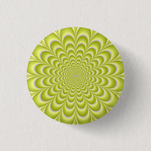 Lime Green en Violet Rosette Button