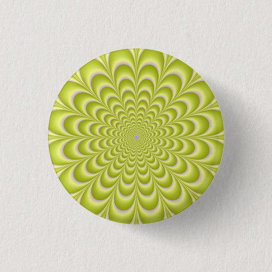 Lime Green en Violet Rosette Button (Voorkant)