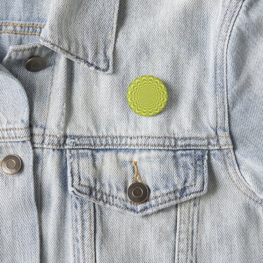 Lime Green en Violet Rosette Button (In situ)