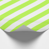 Lime Green en White Bold Stripes Cadeaupapier (Hoek)