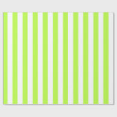 Lime Green en White Bold Stripes Cadeaupapier (Vlak)