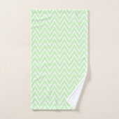 Lime Green en White Chevron Stripes Bad Handdoek (Handdoek)