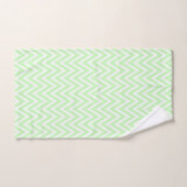 Lime Green en White Chevron Stripes Bad Handdoek (Handdoek)