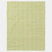 Lime Green en White Gingham geruit gezellige stijl Fleece Deken (Voorkant)