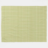 Lime Green en White Gingham geruit gezellige stijl Fleece Deken (Voorkant (Horizontaal))