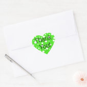 Lime Green en White Polka Dot Dank u Stickers (Envelop)