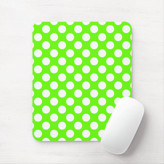Lime Green en White Polka Dot Muismat (Met muis)