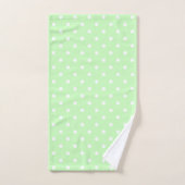 Lime Green en White Polka Dots Bad Handdoek (Handdoek)
