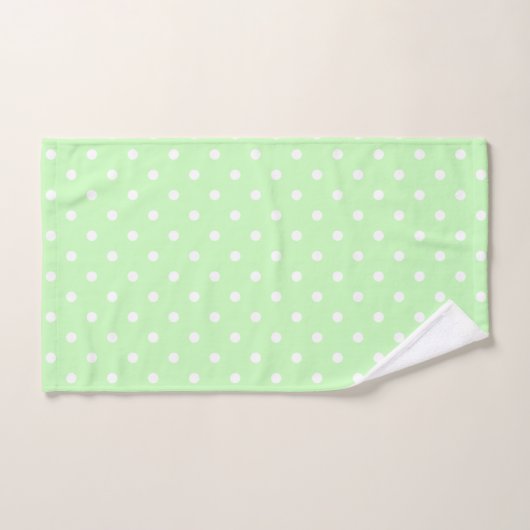 Lime Green en White Polka Dots Bad Handdoek (Handdoek)
