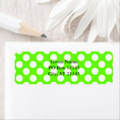 Lime Green en White Polka Dots Etiket (Insitu)