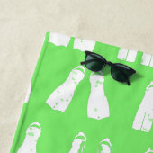 Lime Green en White Snorkeling Flippers Pattern Strandlaken (In situ)