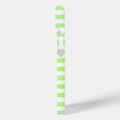 Lime Green en White Stripe Case-Mate iPhone Case (Achterkant / Links)