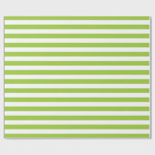 Lime Green en White Stripes Pattern Cadeaupapier (Vlak)