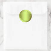 Lime Green Envelope Seal Ronde Sticker (Tas)
