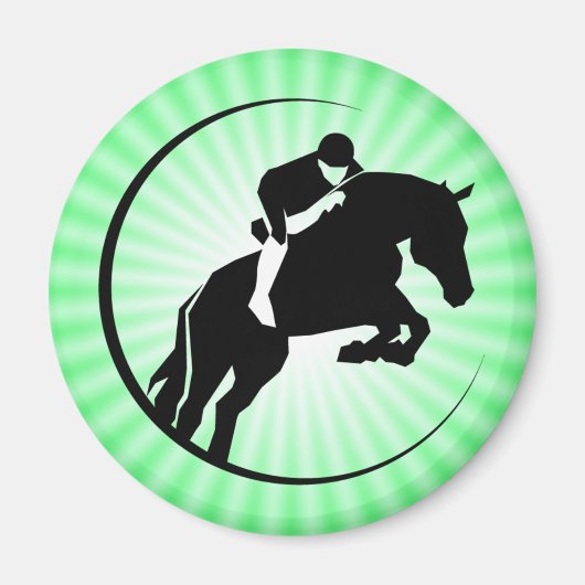 Lime Green Equestrian Magneet (Voorkant)