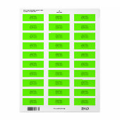 Lime Green Etiket (Full Sheet)