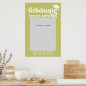 Lime Green Fancy Afstuderen Photo Booth Lijst Poster (Keuken)