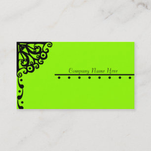 Lime Green Fancy design Visitekaartje