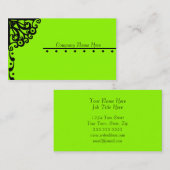 Lime Green Fancy design Visitekaartje (Voorkant / Achterkant)