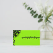 Lime Green Fancy design Visitekaartje (Staand voorkant)