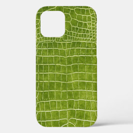 Lime Green Faux Crocodile Leather Case-Mate iPhone Case