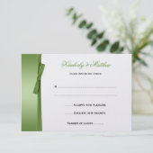 Lime Green FAUX Ribbon Bow RSVP (Staand voorkant)