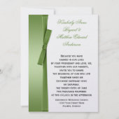 Lime Green FAUX Ribbon Bow Weddenschap Kaart (Voorkant)