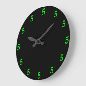 Lime Green Five oClock ergens op Black Grote Klok (Hoek)
