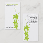 Lime Green Floral Visitekaartje (Voorkant / Achterkant)