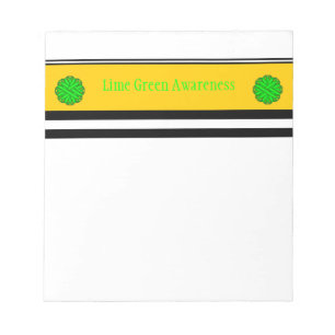Lime Green Flower Ribbon door Kenneth Yoncich Notitieblok