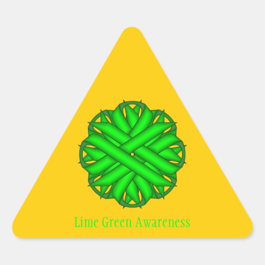 Lime Green Flower Ribbon door Kenneth Yoncich Sticker (Voorkant)