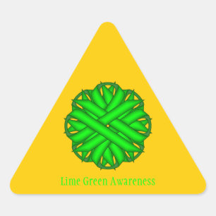 Lime Green Flower Ribbon door Kenneth Yoncich Sticker